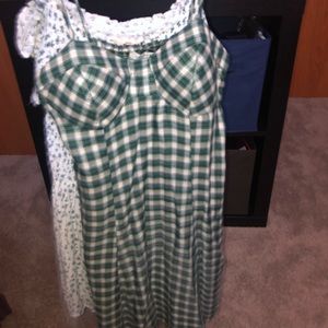 American eagle plaid slip dress